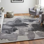 Anya Transitional Abstract, Ivory/Gray/Taupe