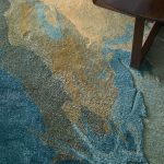 Kawai Modern Abstract, Blue/Gold/Gray