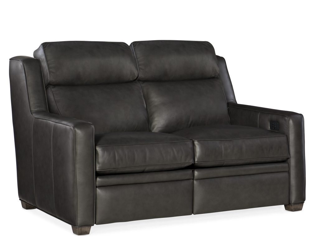 Raymond Reclining Loveseat with Power Headrest - Two Piece Back