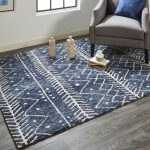 Colton Modern Geometric, Blue/Ivory