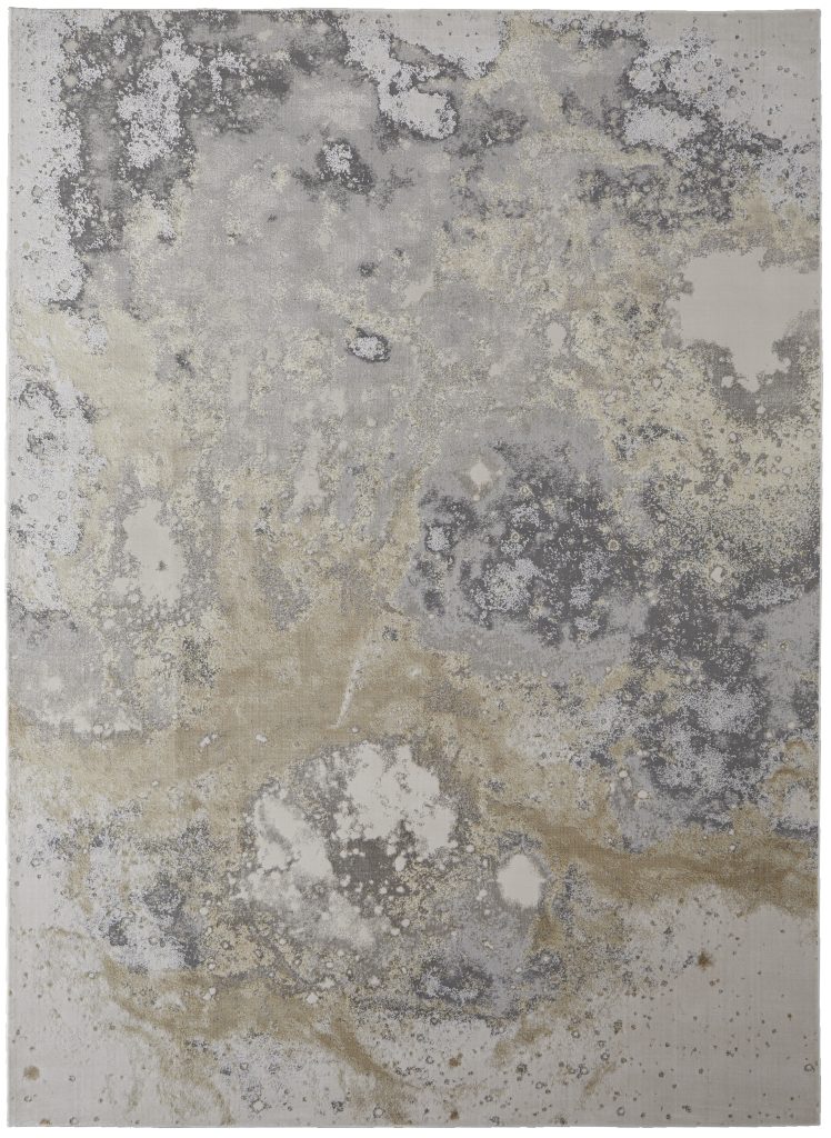 Astra Transitional Abstract, Gray/Gold/Ivory