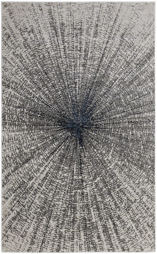 Micah Modern Abstract, Ivory/Gray/Blue