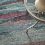 Amira Transitional Abstract, Blue/Red/Ivory