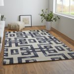 Lorrain Modern Geometric, Tan/Black