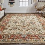 Carrington Traditional Oriental, Ivory/Red/Blue