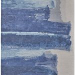 Anya Transitional Abstract, Blue/Ivory