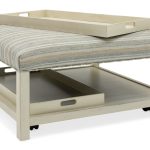 Henri Square Non-Tufted Tray Ottoman