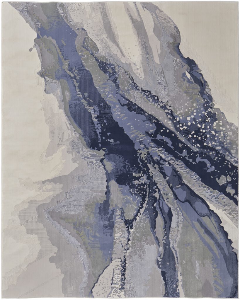 Clio Modern Abstract, Blue/Gray/Ivory