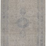 Marquette Transitional Medallion, Taupe/Gray/Blue