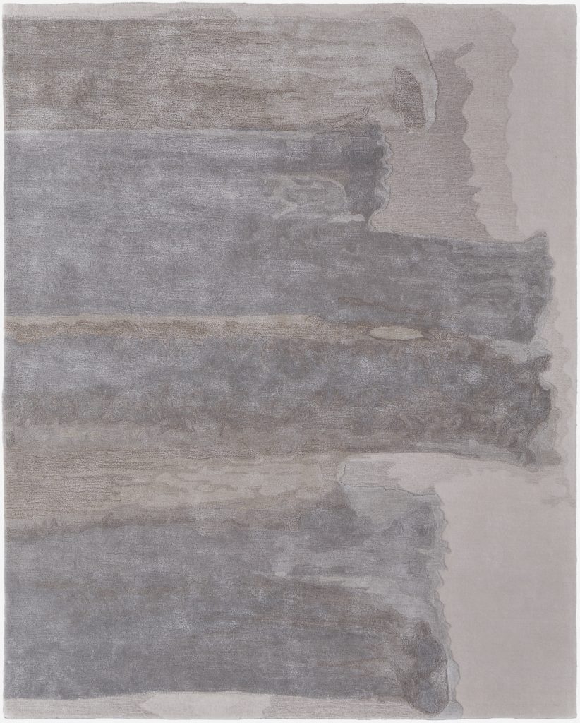 Anya Transitional Abstract, Ivory/Gray