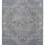 Sarrant Transitional Distressed, Gray/Silver/Ivory