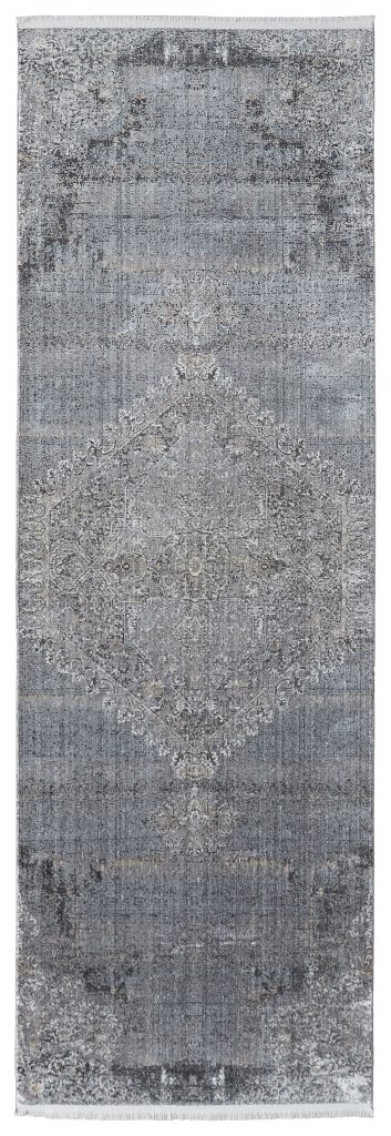 Sarrant Transitional Distressed, Gray/Silver/Ivory