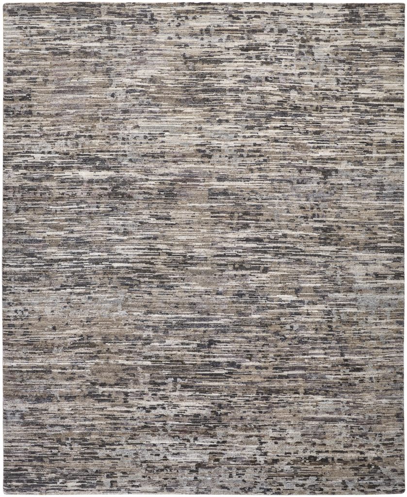 Conroe Modern Abstract, Gray/Blue/Silver