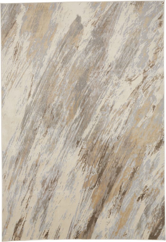 Parker Transitional Abstract, Ivory/Tan/Brown