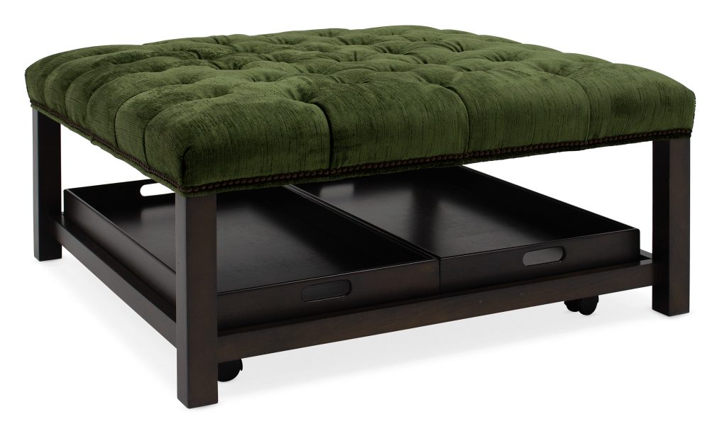 Henri Square Tufted Tray Ottoman
