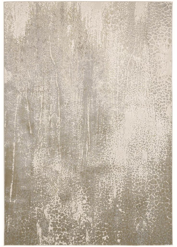 Aura Modern Abstract, Ivory/Gray/Gold
