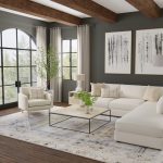 Melrose Transitional Distressed, Ivory/Green/Blue
