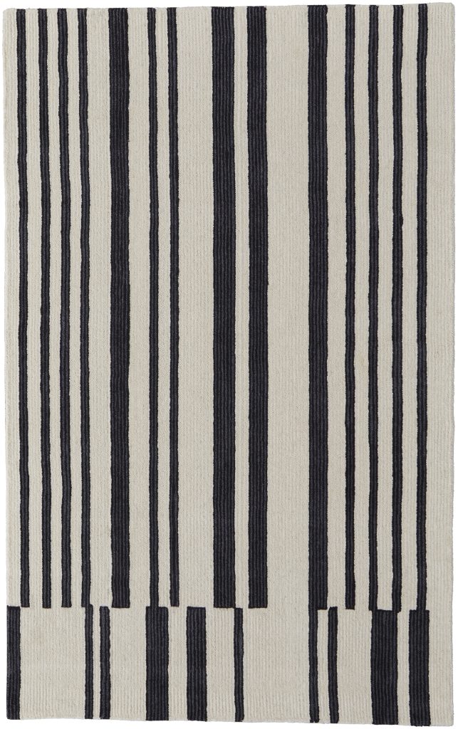 Maguire Transitional Abstract, Ivory/Black