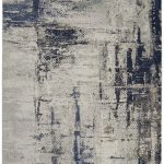 Mandana Modern Abstract, Ivory/Blue
