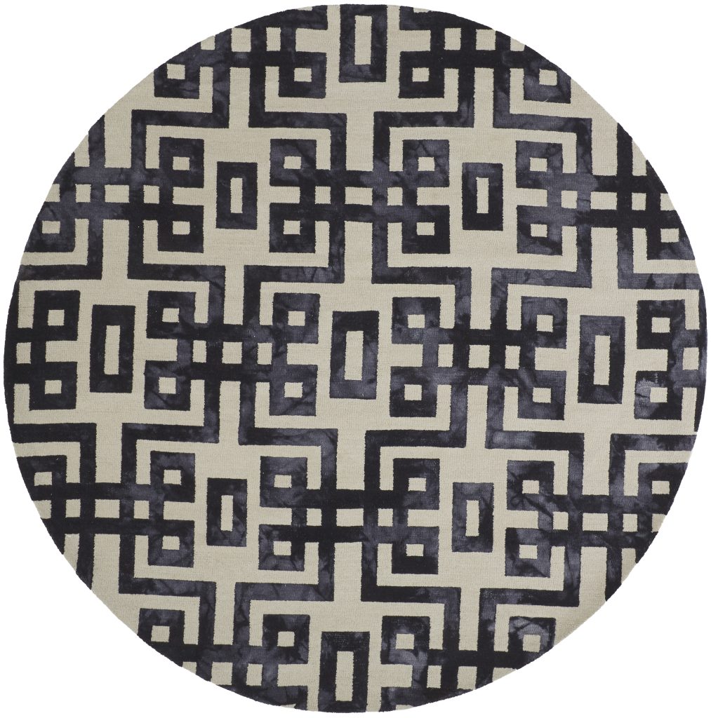 Lorrain Modern Geometric, Tan/Black