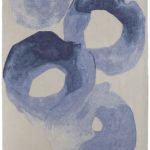 Anya Transitional Abstract, Blue/Ivory