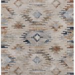 Melrose Traditional Diamond, Ivory/Blue/Brown