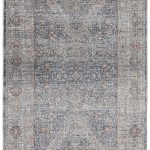 Marquette Transitional Medallion, Gray/Blue/Red