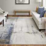 Clio Modern Abstract, Ivory/Blue/Brown