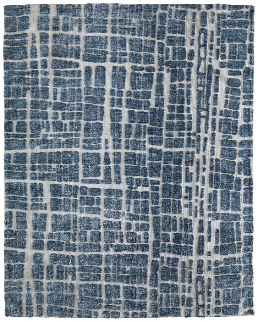 Colton Modern Abstract, Blue/Ivory