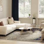 Mandana Modern Abstract, Ivory/Taupe/Blue