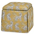 Lily Skirted Storage Ottoman