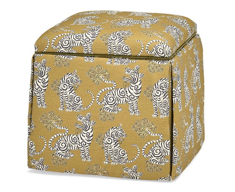 Lily Skirted Storage Ottoman