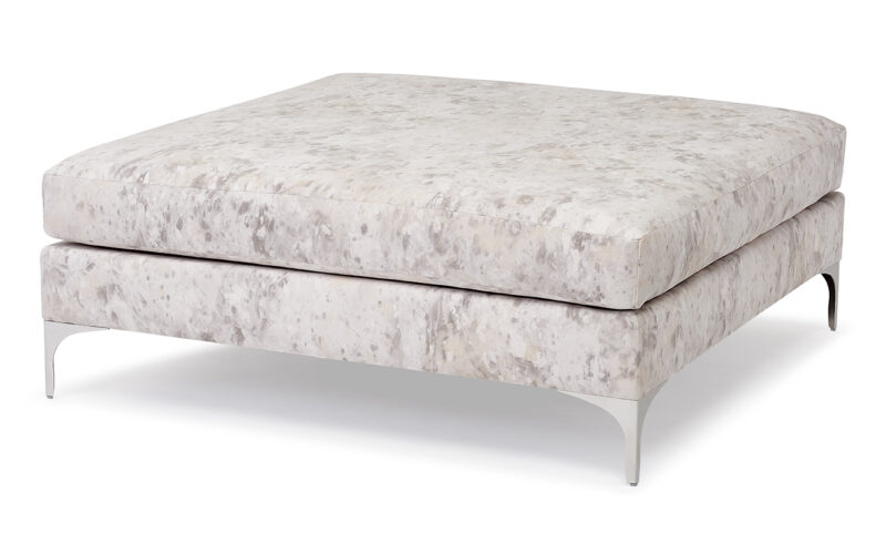 Lauren Chrome Square Ottoman