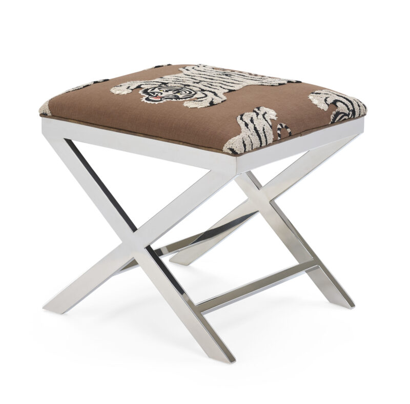 Anya Chrome Ottoman