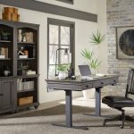 Adj. Desk Base - Black