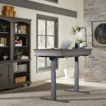 Adj. Desk Base - Black