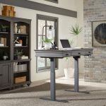 Adj. Desk Base - Black