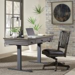 Adj. Desk Base - Black