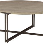 Round Cocktail Table w/ Dual Metal Base