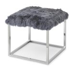 Lark Chrome Ottoman