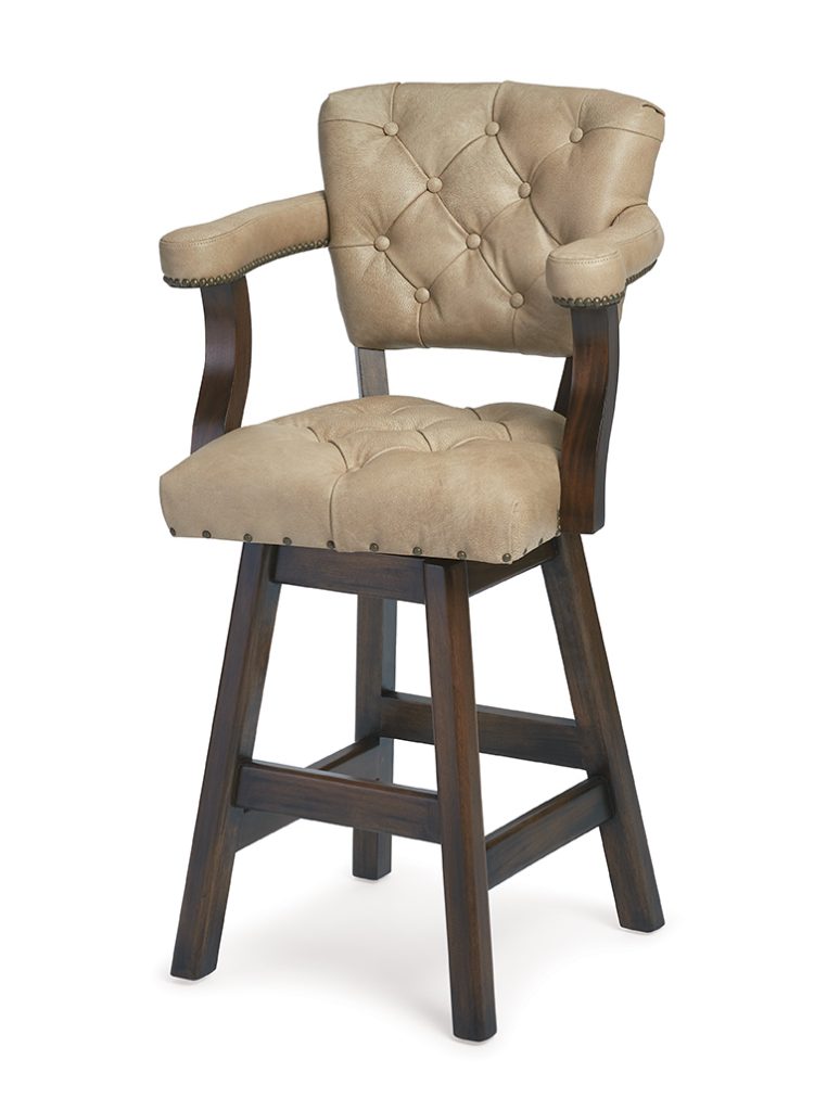 Clint Tufted Swivel Bar Stool