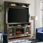 79" Highboy Fireplace Console w/ 2 Doors