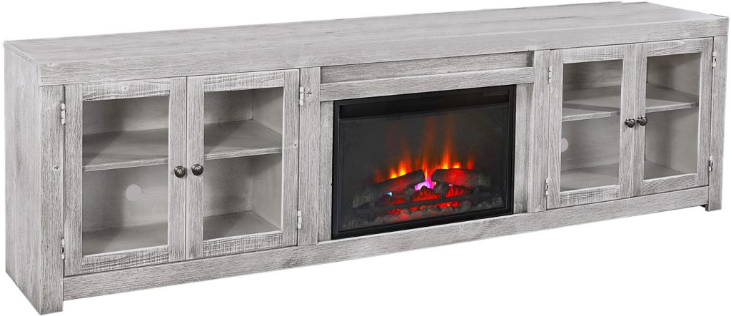 97" Fireplace Console w/ 4 Doors