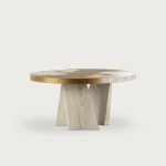 Aurum Brass Round Dining Table