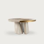 Aurum Brass Round Dining Table