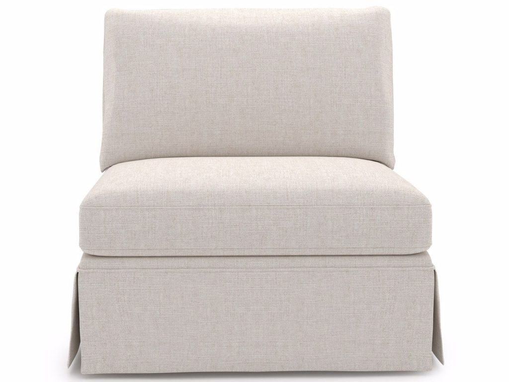 Henri Skirted Armless Chair - Special Order