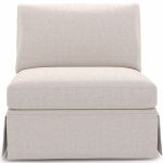 Henri Skirted Armless Chair - Special Order