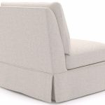 Henri Skirted Armless Chair - Special Order