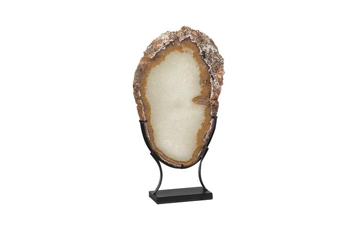 Agate Slab Sculpture on Stand