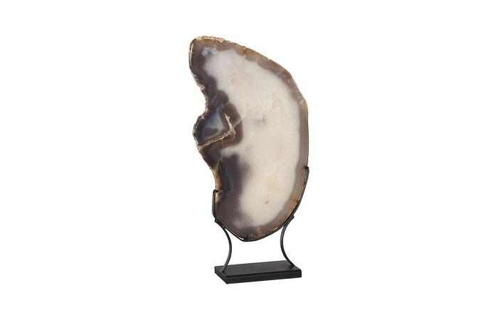 Agate Slab Sculpture on Stand